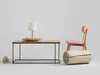 Konferenční stolek na kovových rámech 100x60 Walt Solid Wood