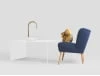 Stolik 2 Wall Metal 100x60