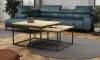 Sada 2 konferenčních stolků na kovových rámech do obývacího pokoje Gino