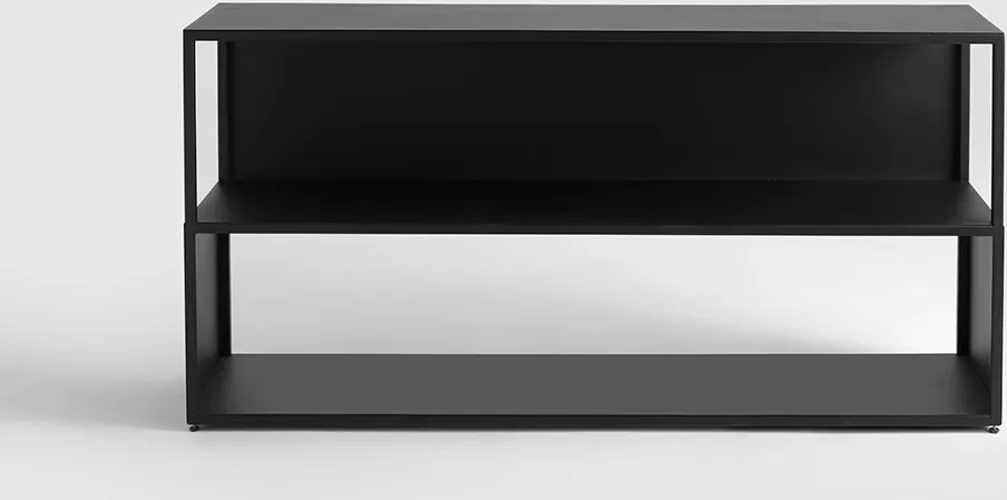 Prostorný kovový regál do obývacího pokoje Hyller Side 150x75