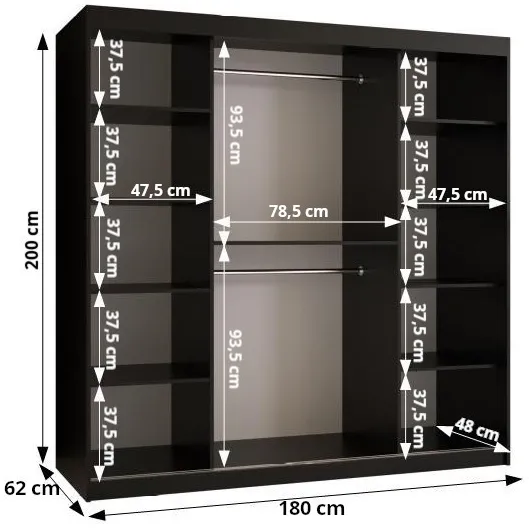 Skriňa s posuvnými dverami Dome 3 180