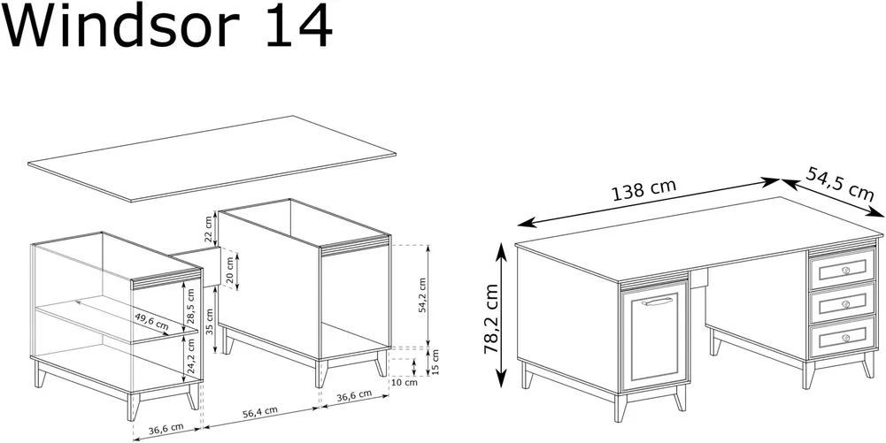 Psací stůl Windsor