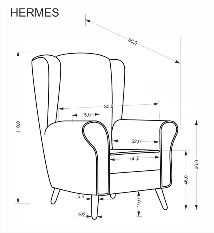 Křeslo Hermes