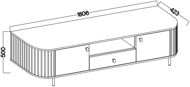TV stolík Ovalio
