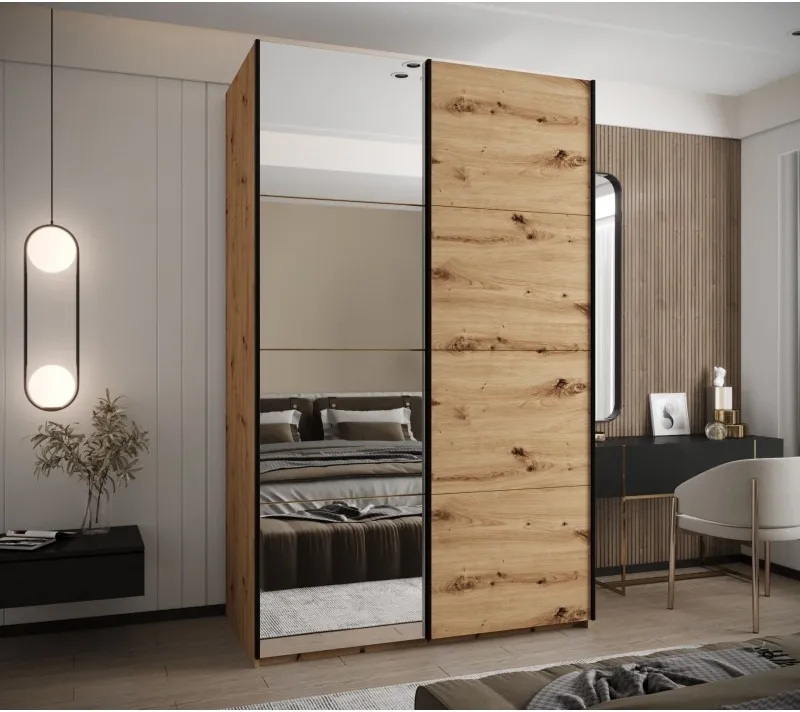 Skriňa s posuvnými dverami so zrkadlom Lux 3 160
