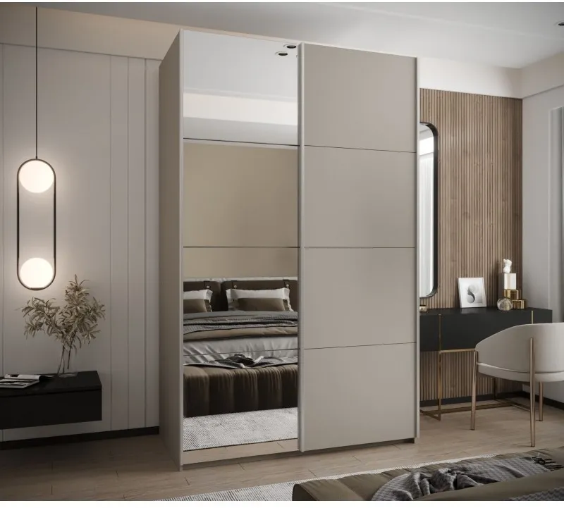 Šatní skříň s posuvnými dveřmi se zrcadlem Lux 3 160