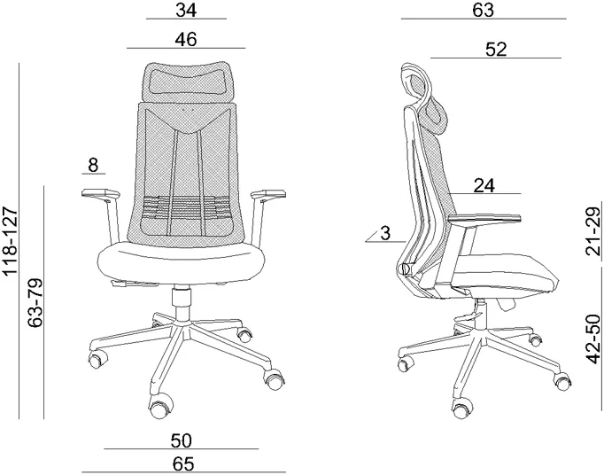 Moderní otočné křeslo s područky do kanceláře a pracovny Concept