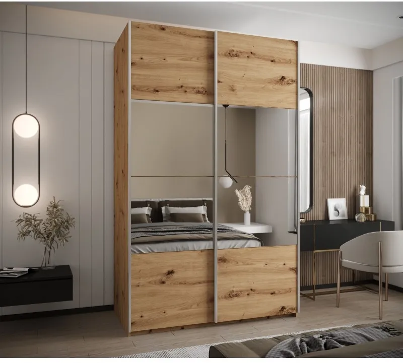 Skriňa s posuvnými dverami so zrkadlom Lux 4 160