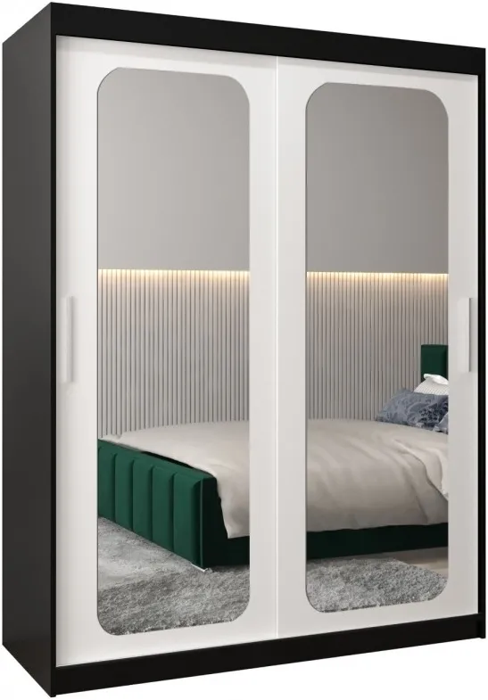 Šatní skříň s posuvnými dveřmi se zrcadlem Promo T3 150 cm