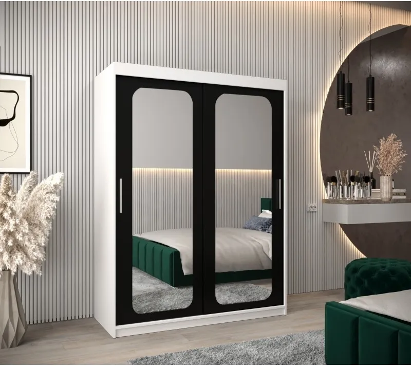 Šatní skříň s posuvnými dveřmi se zrcadlem Promo T3 150 cm