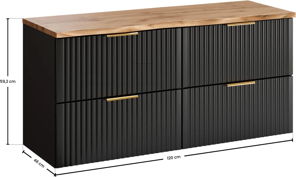 Szafka pod umywalke Adel Black 120