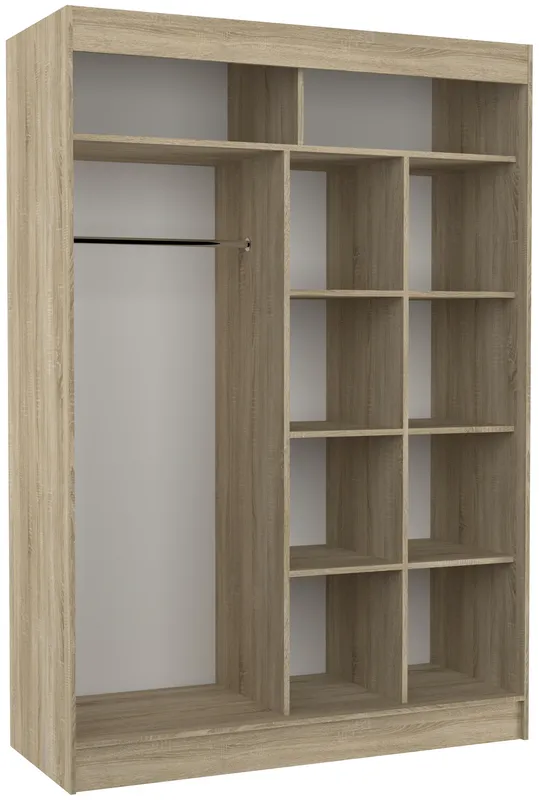 Šatní skříň s posuvnými dveřmi se zrcadlem Balton 150 cm
