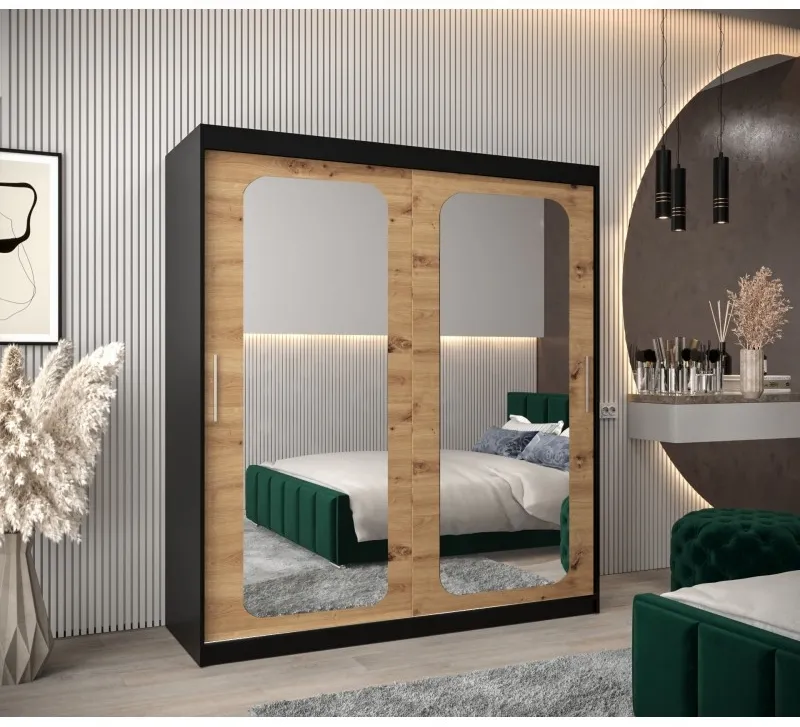 Skriňa s posuvnými dverami so zrkadlom Promo T3 180 cm