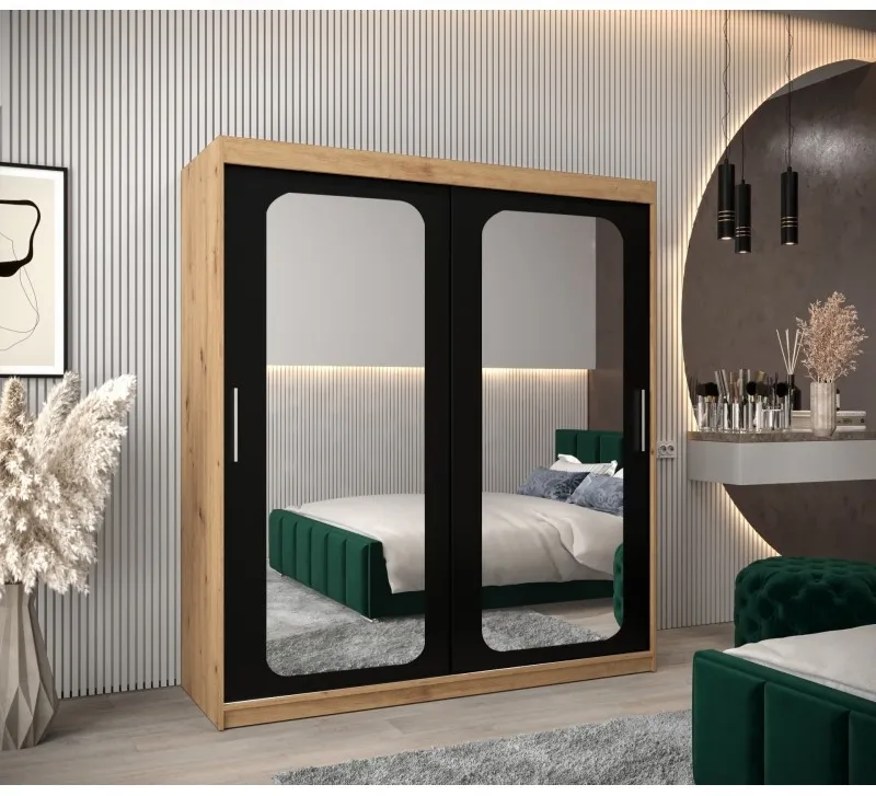 Skriňa s posuvnými dverami so zrkadlom Promo T3 180 cm