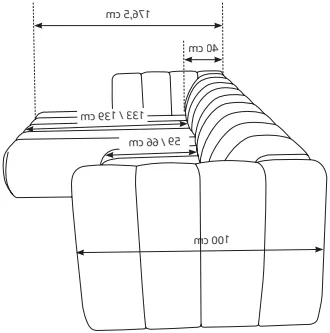 Narożnik lewostronny Fumo z funkcją spania DL
