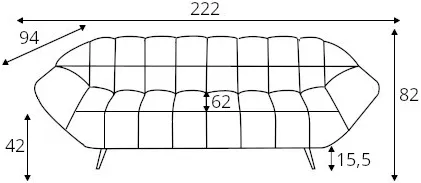 Sofa 3-osobowa Gappa