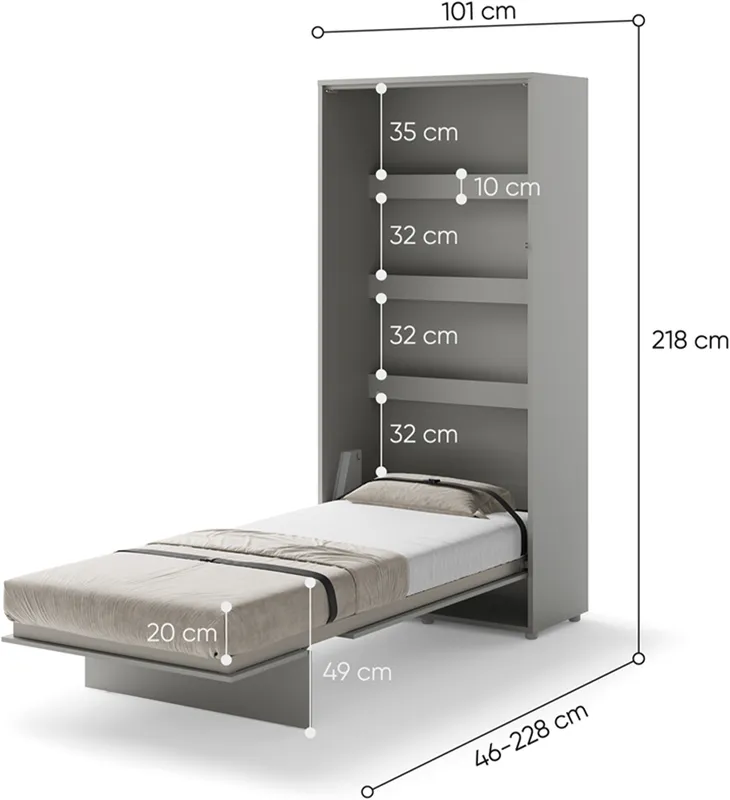 Sklápěcí postel Vertikální 90 Bed Concept