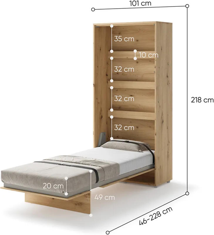 Półkotapczan Pionowy 90 Bed Concept