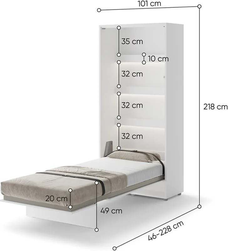 Półkotapczan Pionowy 90 Bed Concept