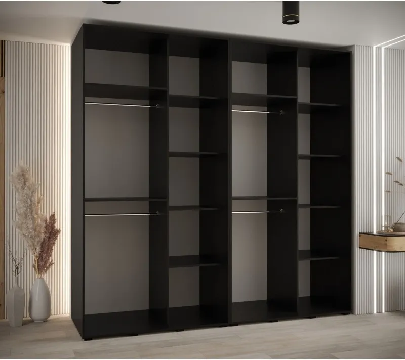 Vysoká šatní skříň s posuvnými dveřmi Davos 4 240, hloubka 60 cm, výška 235,2 cm