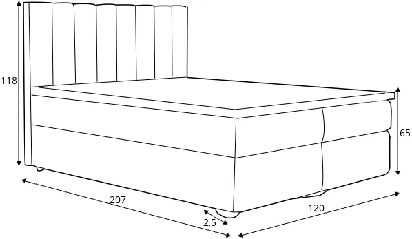 Postel boxspring 120 Puro