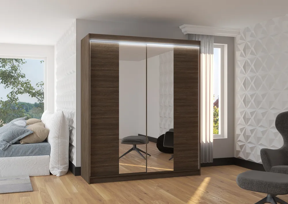 Šatní skříň Balance 180 s LED osvětlením