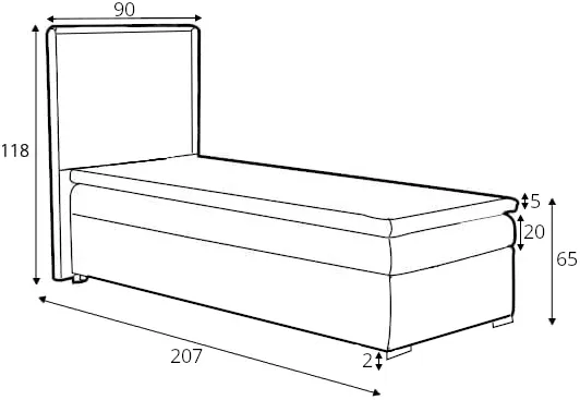 Postel boxspring 90 Max