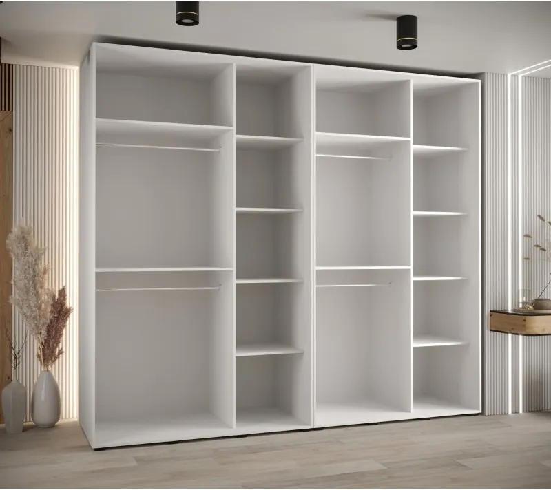 Vysoká šatní skříň s posuvnými dveřmi Davos 4 280, hloubka 60 cm, výška 235,2 cm