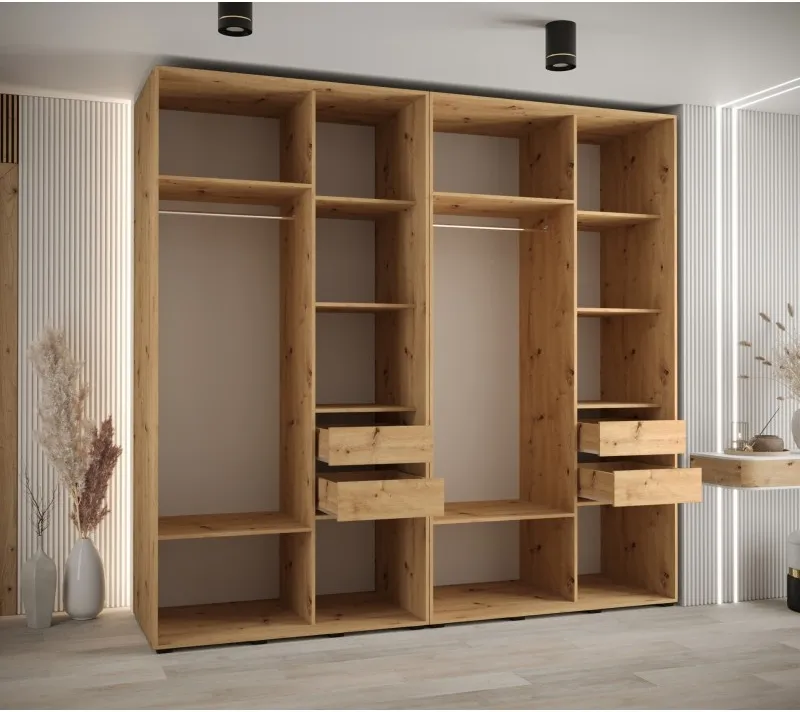 Szafa przesuwna z lustrem wysoka Davos 3 250 głębokość 60 cm