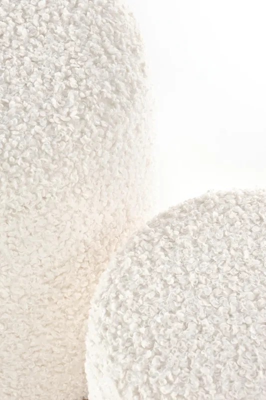 Sada dvou taburetů Cancun s úložným prostorem krémová