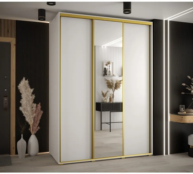 Skriňa s posuvnými dverami so zrkadlom vysoká Davos 3 180 hĺbka 60 cm