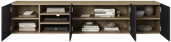 Závěsný TV stolek s nikou Asha 200 cm