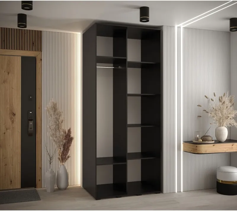 Šatní skříň s posuvnými dveřmi Davos 1 100, hloubka 60 cm