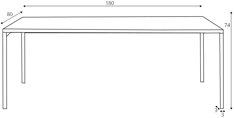 Stůl 180 Obroos Metal