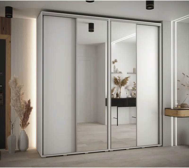 Vysoká šatní skříň s posuvnými dveřmi Davos 3 230, hloubka 45 cm, výška 235,2 cm