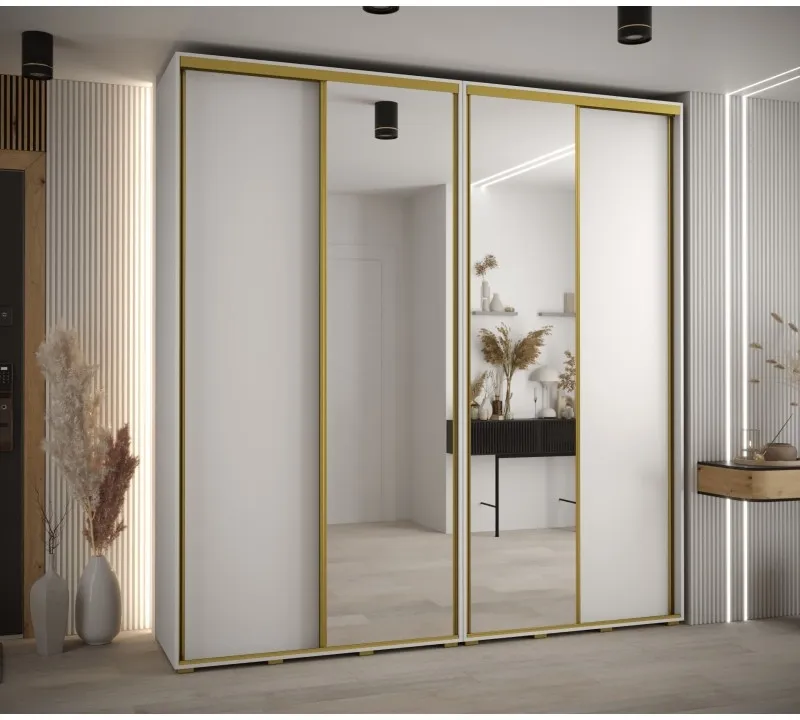 Skriňa s posuvnými dverami so zrkadlom vysoká Davos 3 230 hĺbka 45 cm