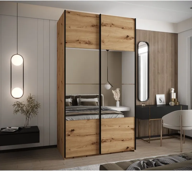Posuvná skříň se zrcadlem Lux 4 140