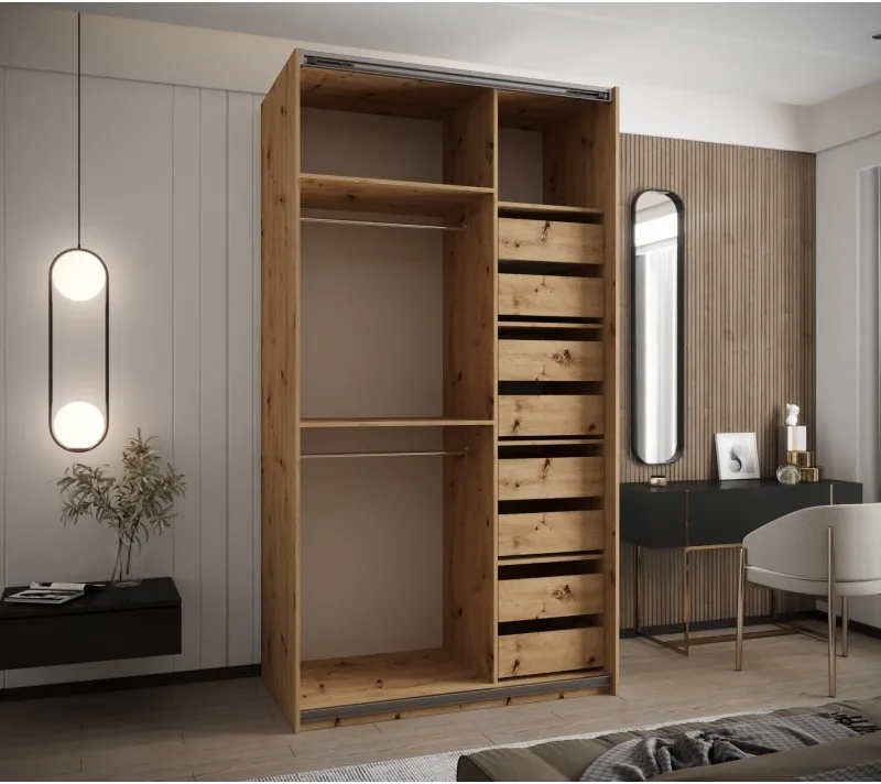 Posuvná skříň se zrcadlem Lux 4 140