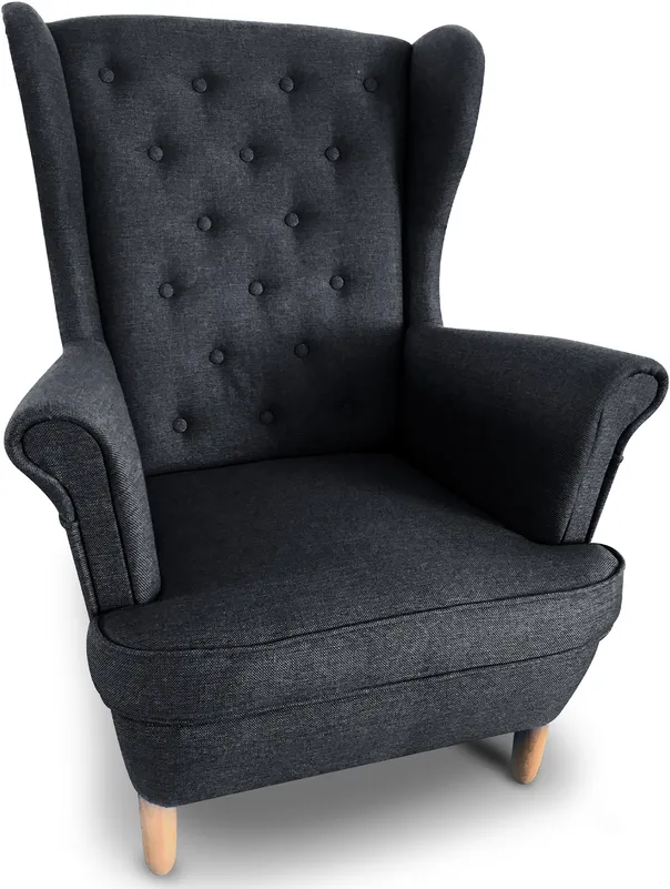 Elegantní čalouněné křeslo s prošíváním do obývacího pokoje Ušák