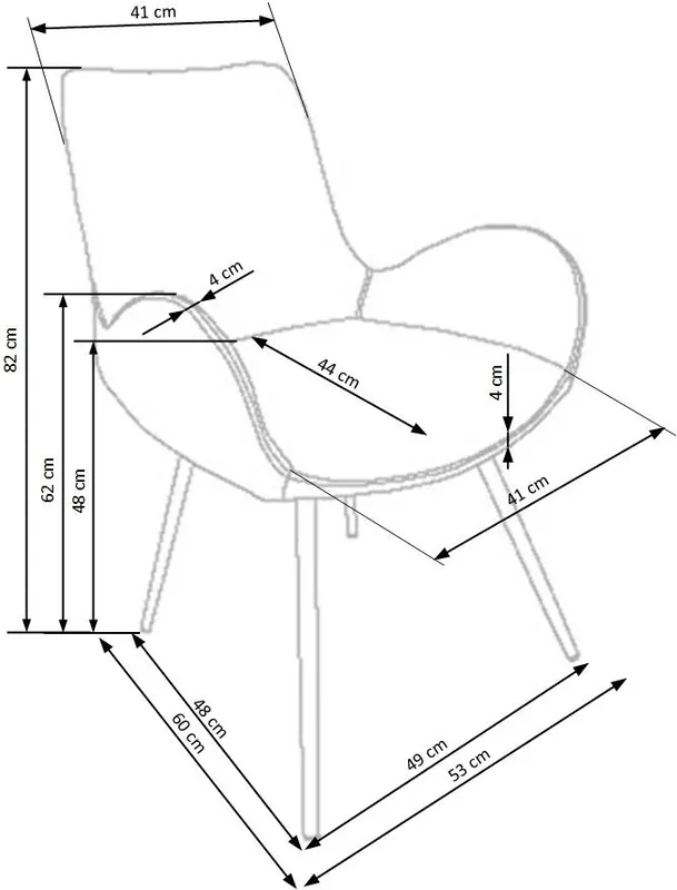 Wygodne krzesło do jadalni K-392