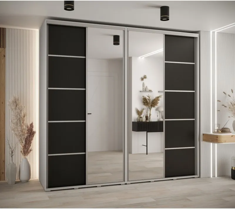 Skříň s posuvnými dveřmi a zrcadlem Davos 5 250, hloubka 50 cm