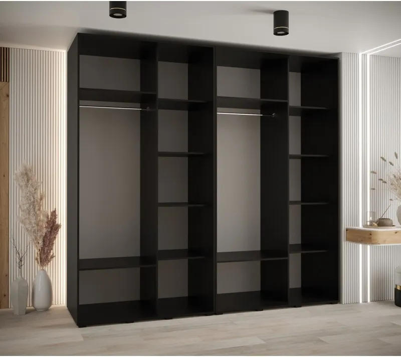 Skříň s posuvnými dveřmi a zrcadlem Davos 5 250, hloubka 50 cm