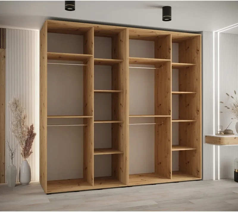 Skříň s posuvnými dveřmi a zrcadlem Davos 5 250, hloubka 50 cm