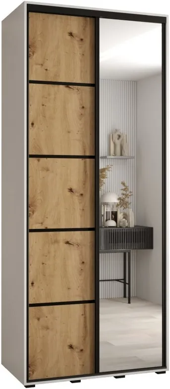 Szafa przesuwna z lustrem Cannes 5 110 60 cm głębokości