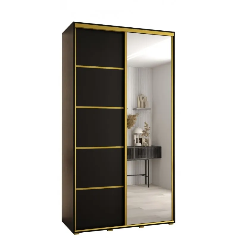 Szafa przesuwna z lustrem Cannes 5 140 45 cm głębokości