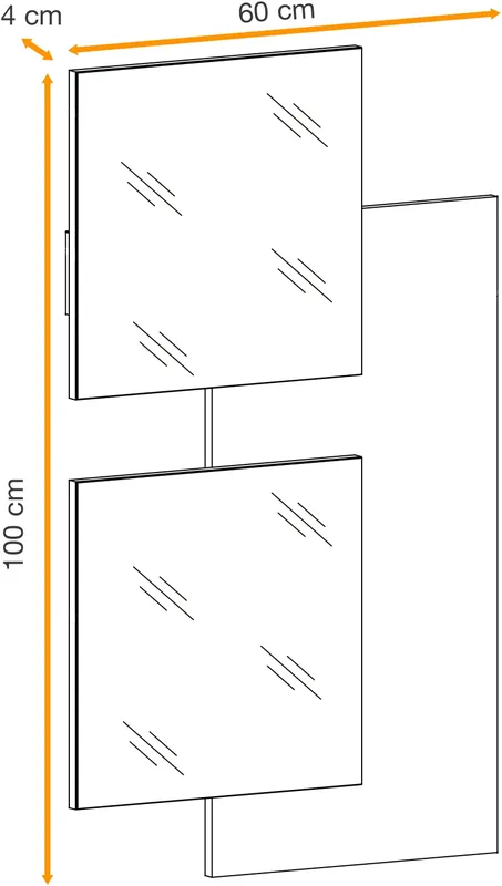 Panel ścienny Easy z lustrami