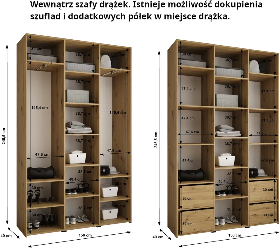 Szafa Como 3 150
