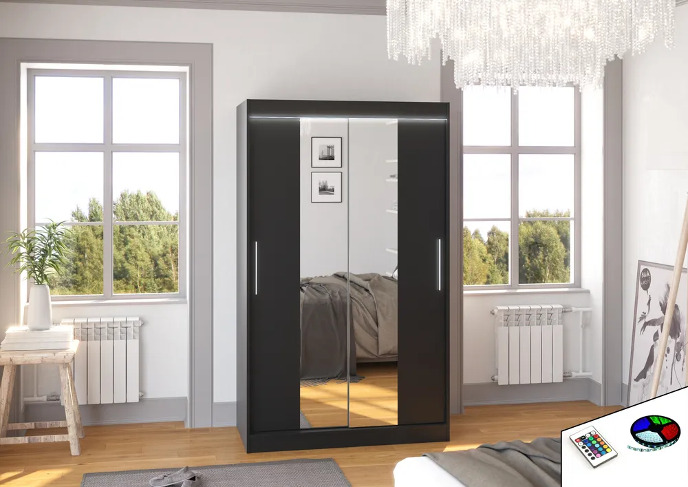 Šatní skříň Santos 120 s osvětlením