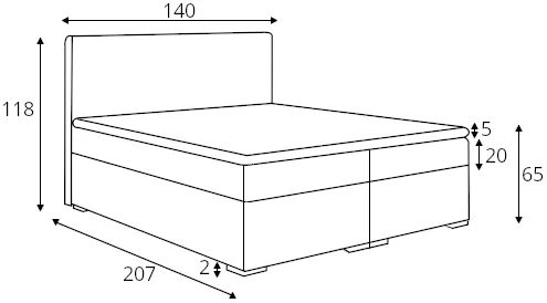 Postel boxspring 140 Lemo