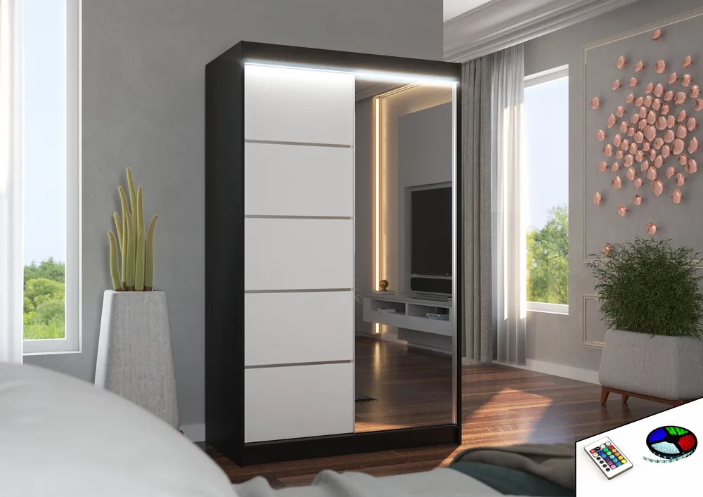 Šatní skříň s osvětlením Nicea 120 cm